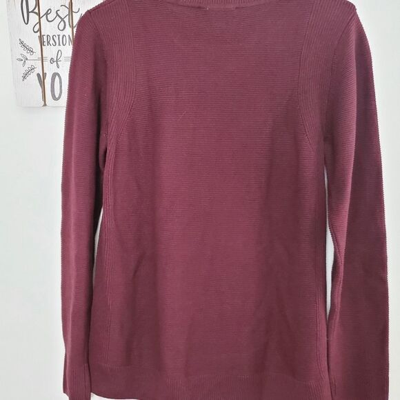 Women's Hilary Radley 2fer Heather Wine Size Medium Sweater - Picture 9 of 10